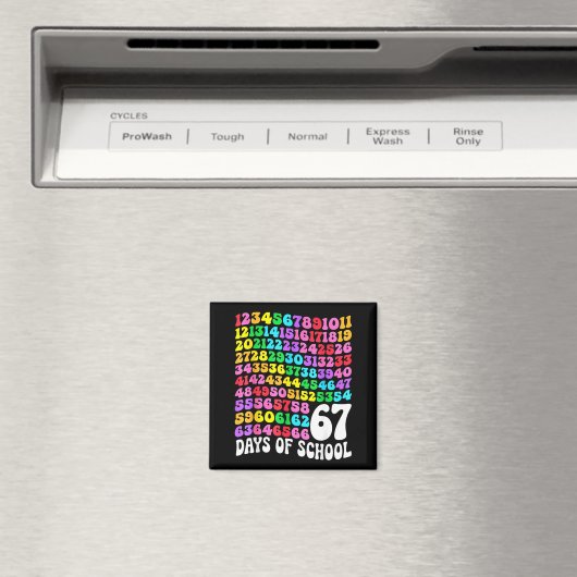 Aimant 67th Day Of School Teacher 67 Days Math Numbers (In Situ (Lave-vaisselle))