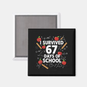 Aimant 67th Day Of School Teacher Kids 67 Math Numbers 10 (Recto/Verso)