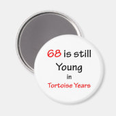 Aimant 68 ans de tortue (Recto/Verso)