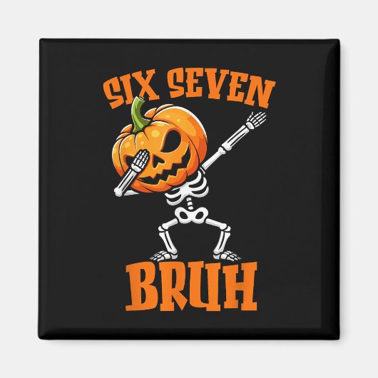 Aimant 6 7 Halloween 67 Mème Six Sept Dabbing Gen Alpha (Devant)