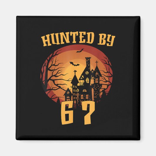 Aimant 6 7 Halloween 67 Mème Six Sept Haunted Gen Alpha (Devant)