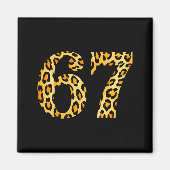 Aimant 6-7 Meme Leopard Cheetah Cool Six-seven  (Devant)
