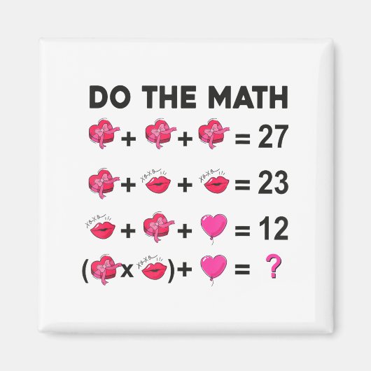 Aimant 6 7 Meme Six Seven Do The Math Teacher Valentines  (Devant)