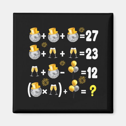 Aimant 6-7 New Year 2026 New Years Eve Party Supplies Mat (Devant)