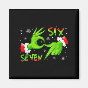 Aimant 6 7 Six Sept Hand Gen Z Alpha Meme Argot Xmas Noël