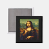 Aimant 6 7 Six Seven Meme 67 Funny Mona Lisa Funny Clic A (Recto/Verso)