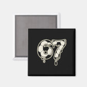 Aimant 6 7 Soccer Ll Drip Graphic Six Seven Mème  (Recto/Verso)