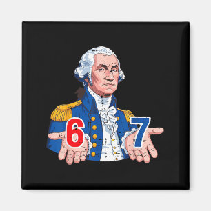 Aimant 6 7 Washington Drôle 67 Costume Mème Six Sept Enfa