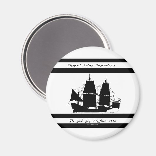 Aimant 6 descendants de mayfleurs (Recto/Verso)