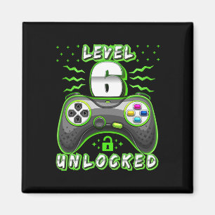 Aimant 6 Jeu vidéo déverrouillé 6e Jeu d'anniversaire Gar