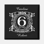 Aimant 6e anniversaire mariage crête en détresse (Devant)