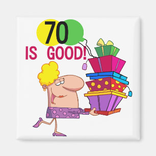 Aimant 70 est de bons T-shirts et cadeaux d'anniversaire