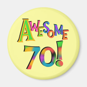 Aimant 70 superbes T-shirts et cadeaux d'anniversaire