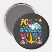 Aimant 70e anniversaire Croisière B-Day Party Circle (Recto/Verso)