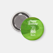 Aimant 70e anniversaire de golf pour golfeur sur herbe ve (Recto/Verso)