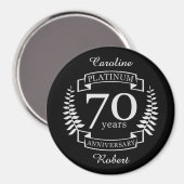 Aimant 70e ANNIVERSAIRE Mariage PLATINUM (Recto/Verso)