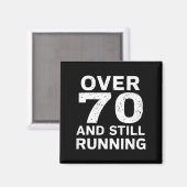 Aimant 70th Birthday Older Runners Over The Hill 70 Runni (Recto/Verso)