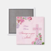 Aimant 75e anniversaire de la vie religieuse Nonne cathol (Recto/Verso)