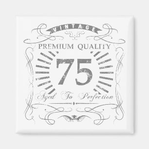 Aimant 75e anniversaire Gag cadeau