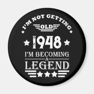 Aimant 75e anniversaire vintage personnalisé