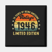 Aimant 76e anniversaire édition limitée 1946 76 ans (Devant)