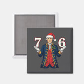 Aimant 7-6 6-7 Drôle George Washington Santa 67 Meme Chri (Recto/Verso)