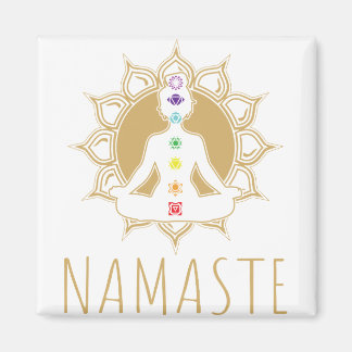 Aimant 7 Bouddha Chakra Design coloré - Mandala Lotus Om