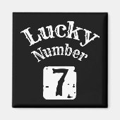 Aimant 7 - Lucky numéro 7 Luck (Devant)