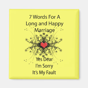 Aimant 7 Mots Pour Un Long Mariage