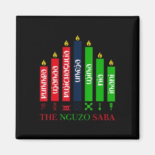 Aimant 7 Principes De Kwanzaa (Devant)