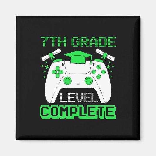 Aimant 7e année Gamer complet 7e année Graduation (Devant)