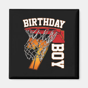 Aimant 7e anniversaire Boy Basketball 7 ans Thème Playe