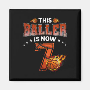 Aimant 7e anniversaire Boys Joueur de basket-ball Cadeaux