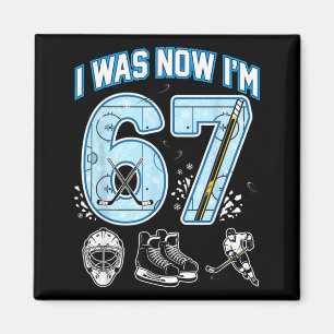 Aimant 7e anniversaire J'avais 6 ans Je suis 7 Six Sept 6