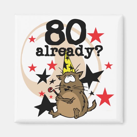 Aimant 80 Anniversaire (Devant)