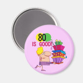 Aimant 80 est Bon Anniversaire Tshirts et cadeaux (Recto/Verso)