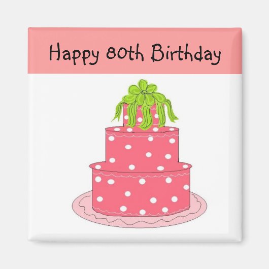 Aimant 80e anniversaire (Devant)