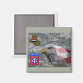 Aimant 82e Division aéroportée Irak Vétéran de combat (Recto/Verso)