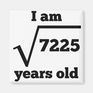 Aimant 85e anniversaire racine Carré