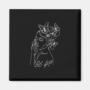 Aimant 8647 Anti Trump Floral Résister 86 47 Impeach Trum