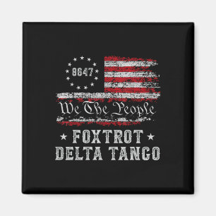 Aimant 8647 Anti Trump Foxtrots Deltas Tangos Impeach 47