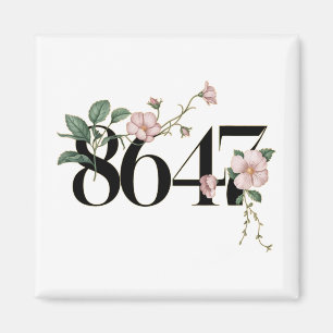 Aimant 8647 Subtil Anti Trump 86 47 Floral Bohème Style