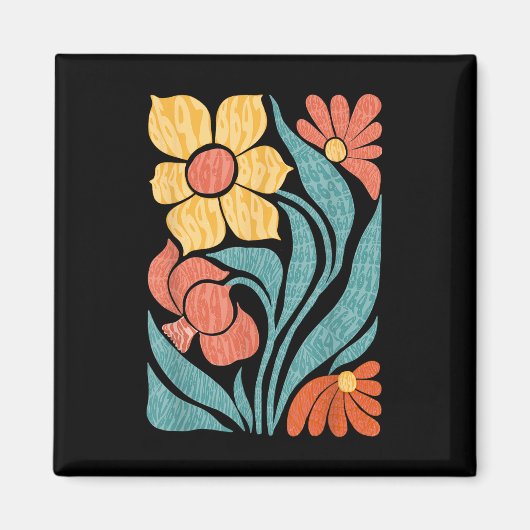 Aimant 8647 Subtle Anti Trump Floral Boho (Devant)