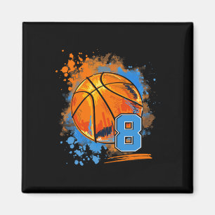 Aimant 8 ans 8e anniversaire Basketball