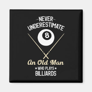 Aimant 8 Ball Pool Drôle Billard Joueur Lover Papa Cadeau