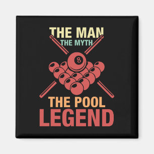 Aimant 8 Ball Pool Joueur L'Homme Le Mythe Le Pool Billi