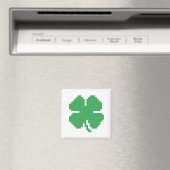 Aimant 8 bits Pixel Lucky Four Leaf Clocher (In Situ (Lave-vaisselle))