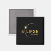 Aimant 8 Éclipse solaire totale 2024 (Recto/Verso)