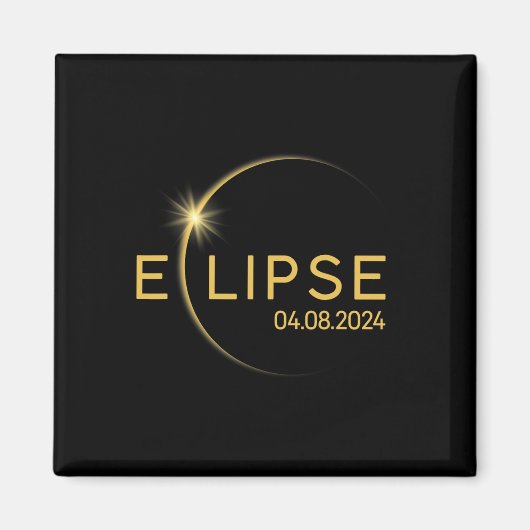 Aimant 8 Éclipse solaire totale 2024 (Devant)