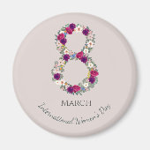 Aimant 8 mars Journée internationale de la femme (Devant)